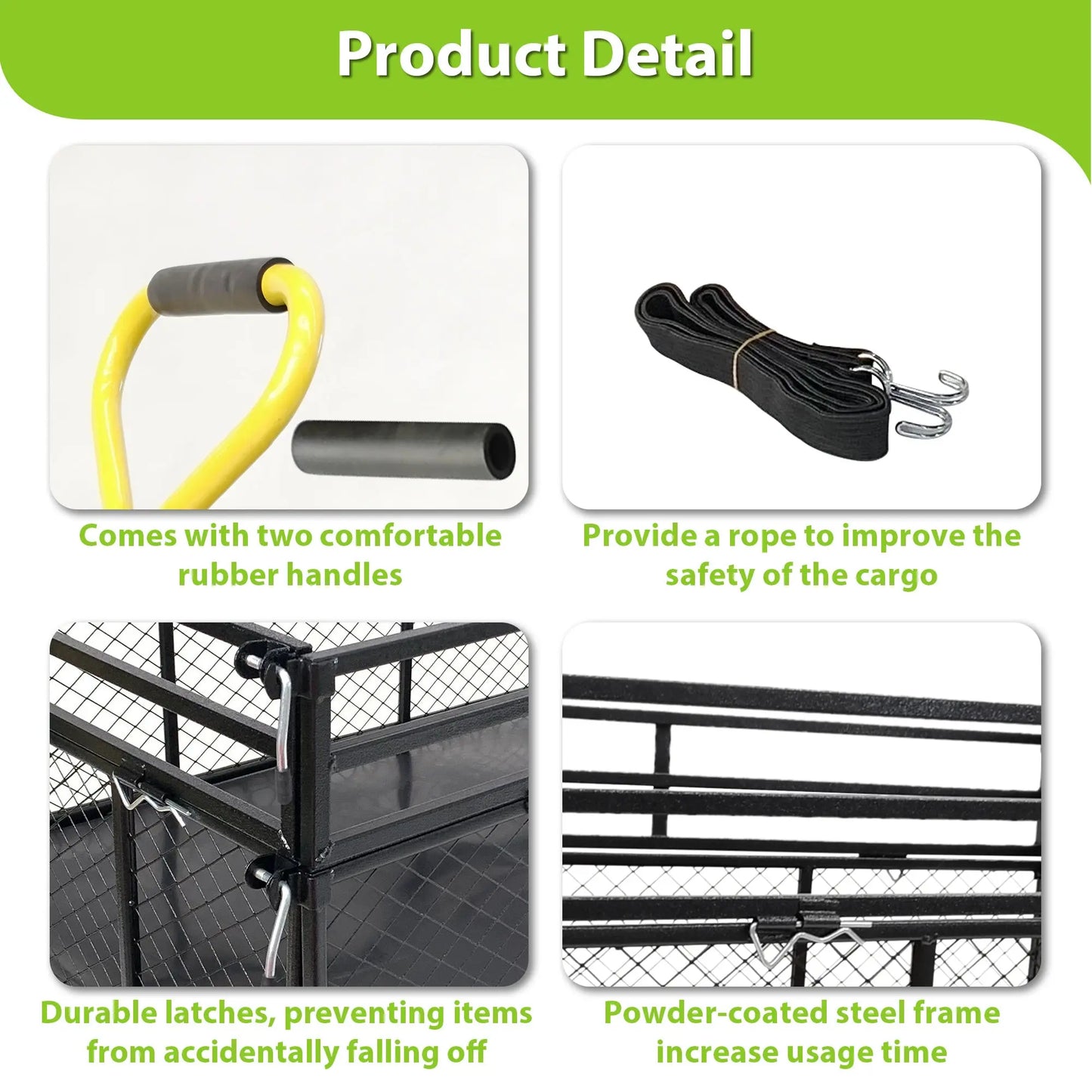 Steel Garden Cart, Heavy Duty 1400 Lbs Capacity My Store