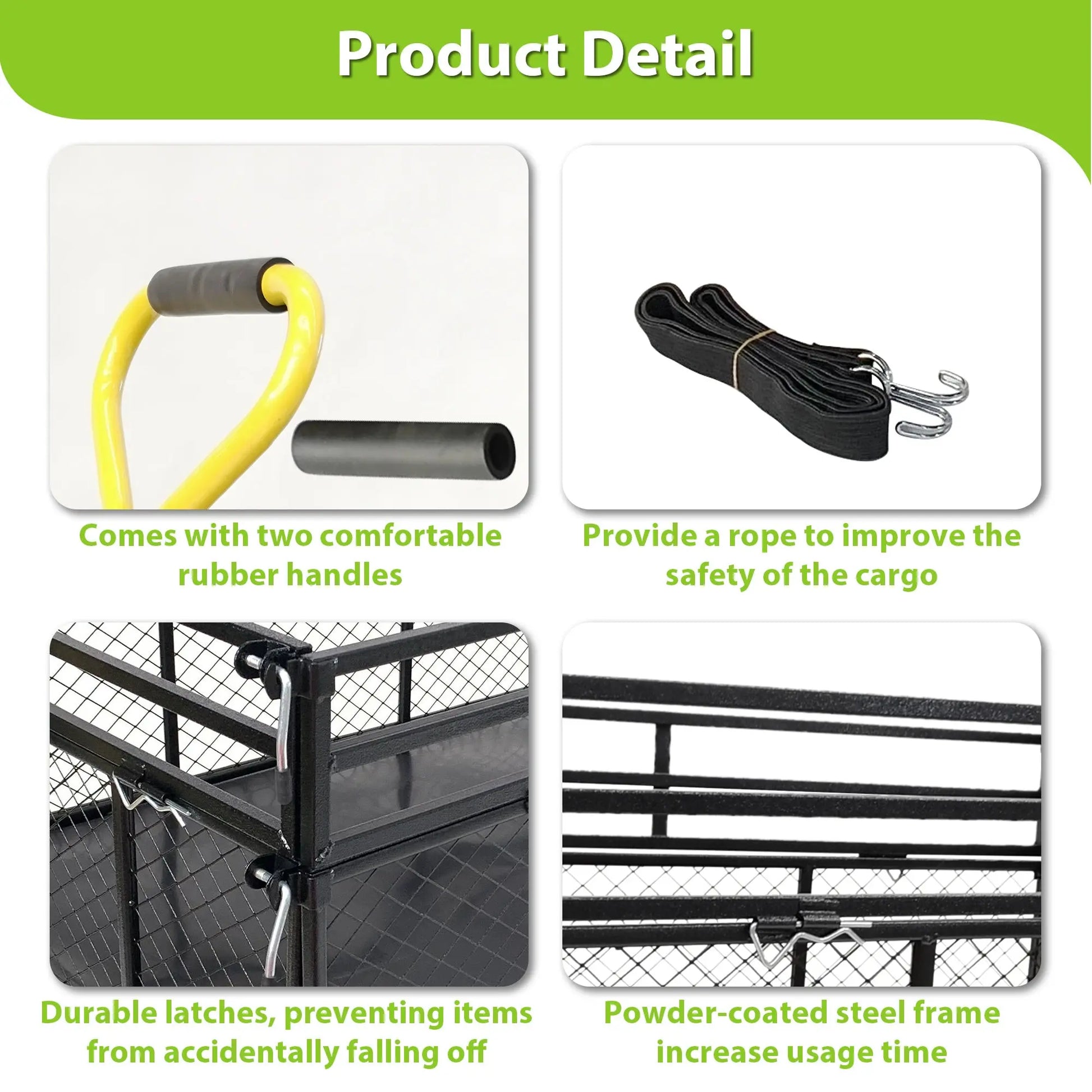 Steel Garden Cart, Heavy Duty 1400 Lbs Capacity My Store