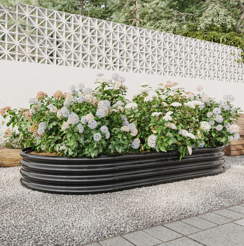 Oval Metal Elevated Garden Bed My Store