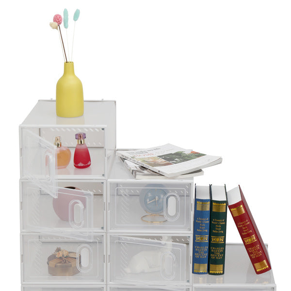 12pcs White Shoe Box Plastic Inkedjoy