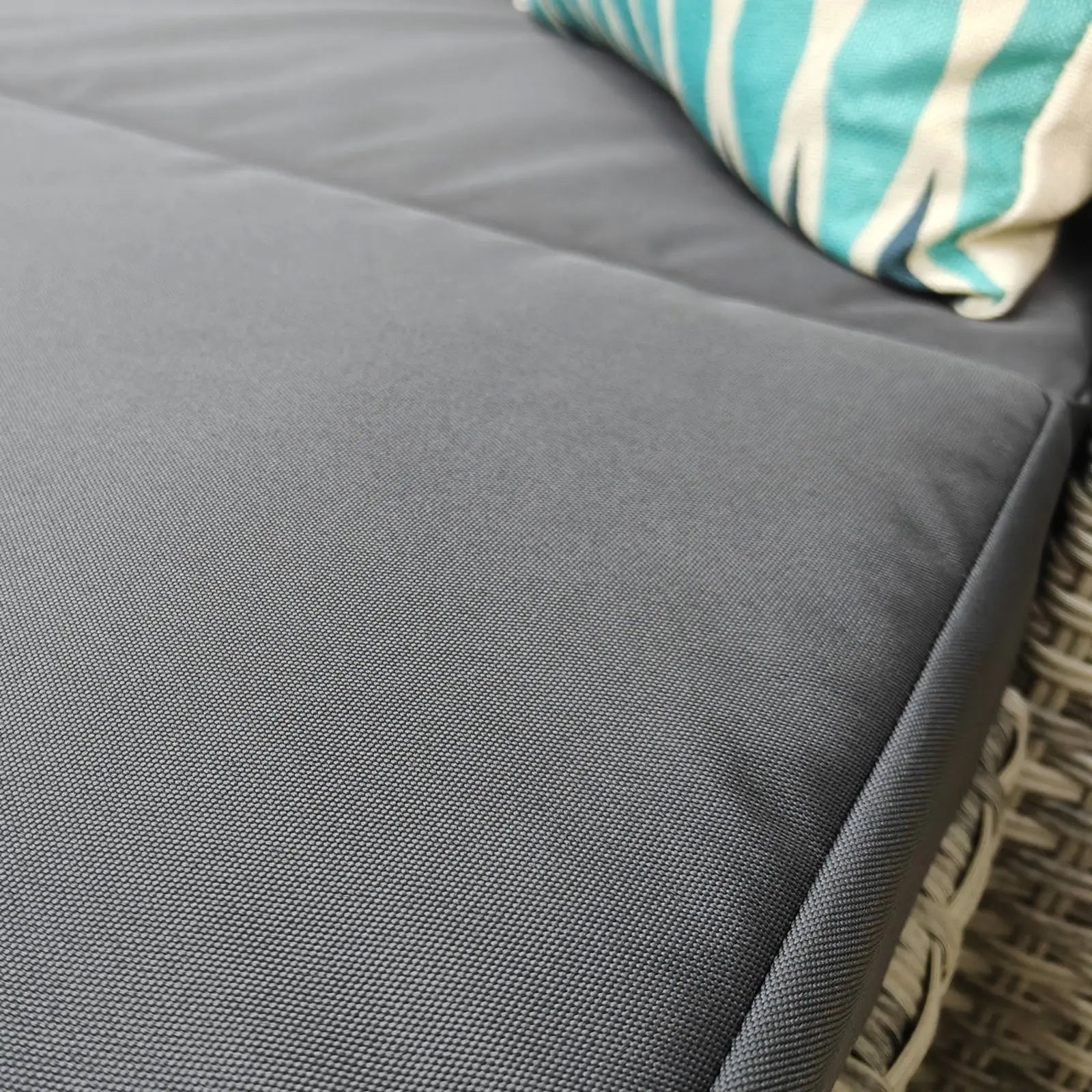 5 Pieces PE Wicker Sectional Sofa Set With Gray Cushion My Store