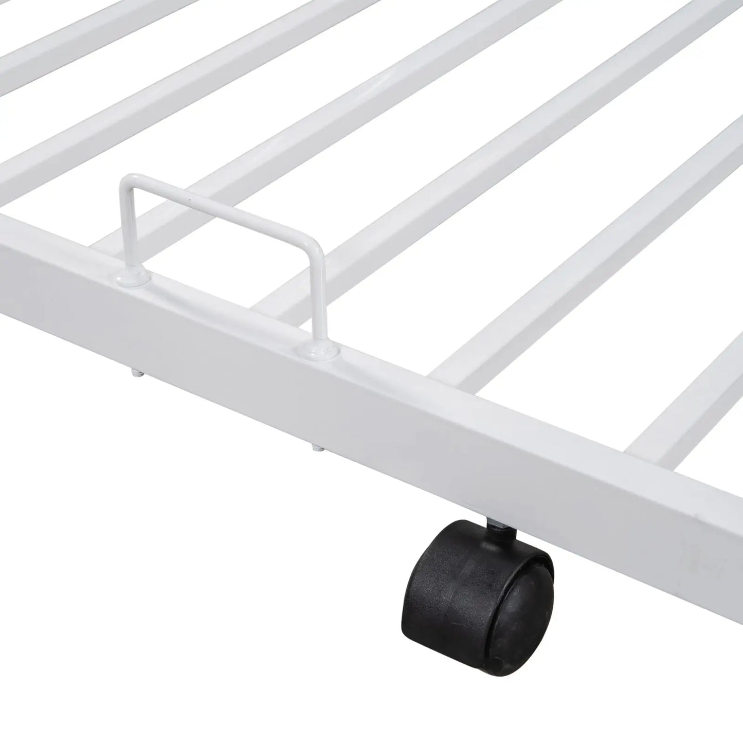 Metal Twin Over Full Bunk Bed With Trundle, Heavy-Duty, Noise Reduced, Guardrail My Store