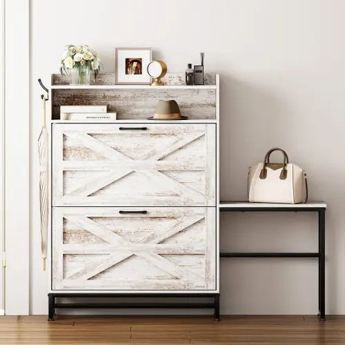 Shoe Cabinet Rack- White My Store