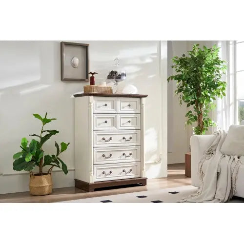 7 Drawer Dresser Chest For Bedroom With Wooden Base My Store
