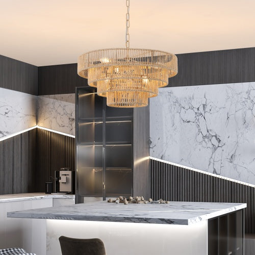 Bohemian Woven Chandelier Inkedjoy