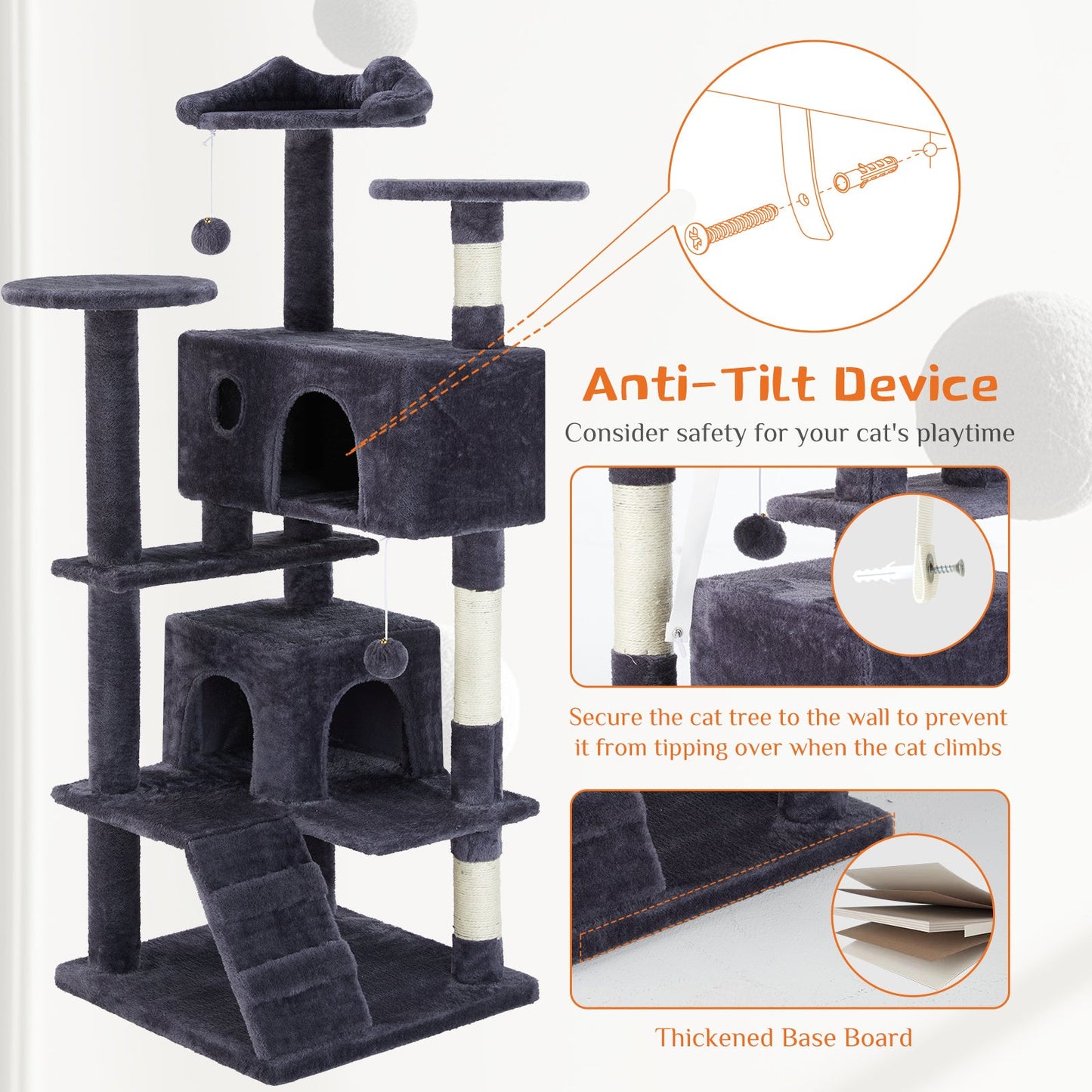 Multi Functional Cat Treehouse Cat Climbing Frame My Store