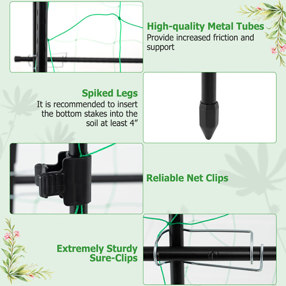 71 X 71 Inch U-Shaped Tall Garden Arched Trellis For Climbing Plants My Store