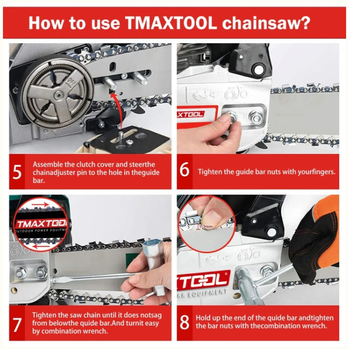 62cc Powerful 20 Inch Gas Chainsaw With 2 Stroke My Store