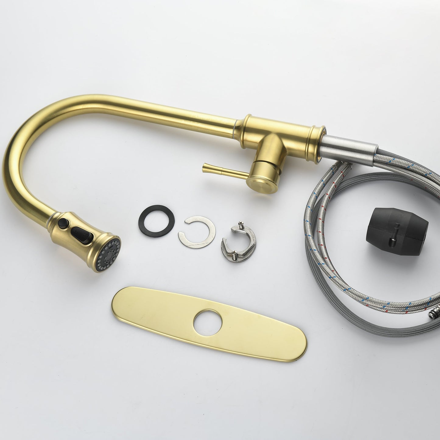 Single Handle High  Pull Out Kitchen Faucet- Stainless Steel Ohberri