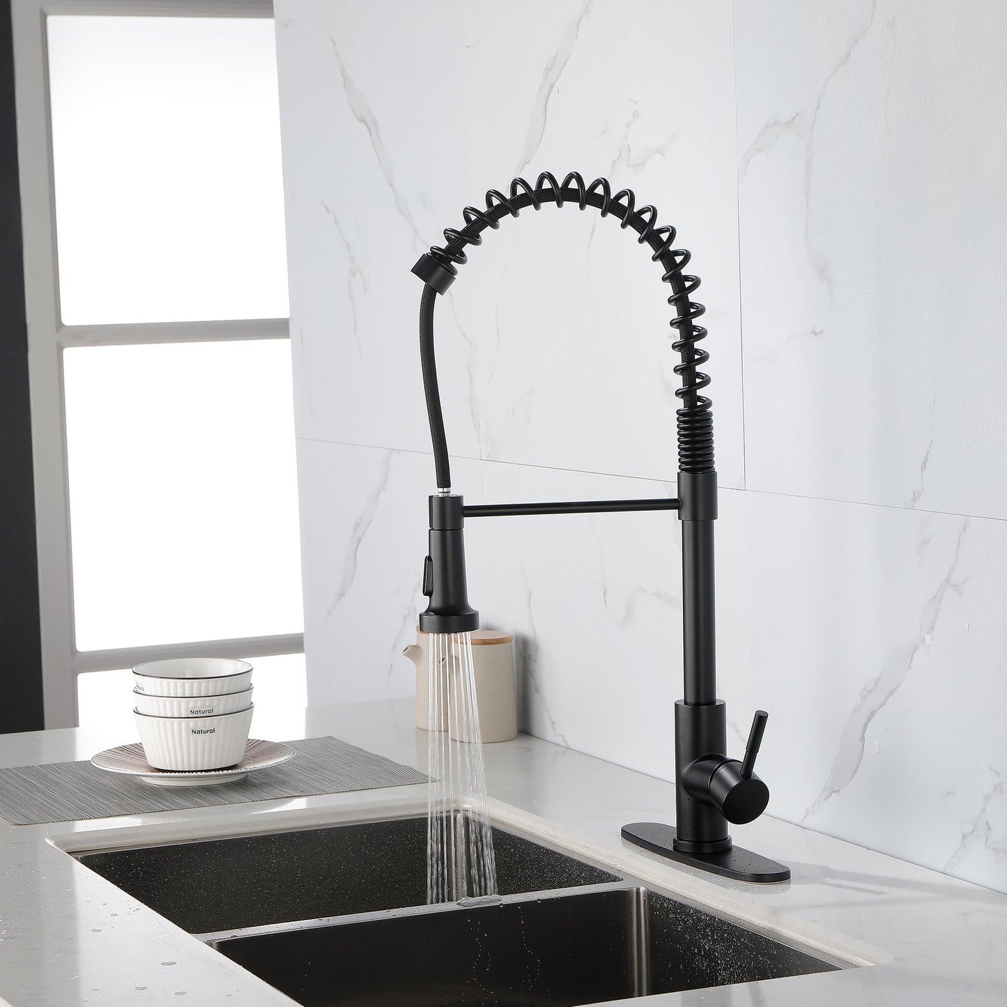 Solid Brass Single Handle Single Rod Downward Spring Kitchen Sink Faucet My Store