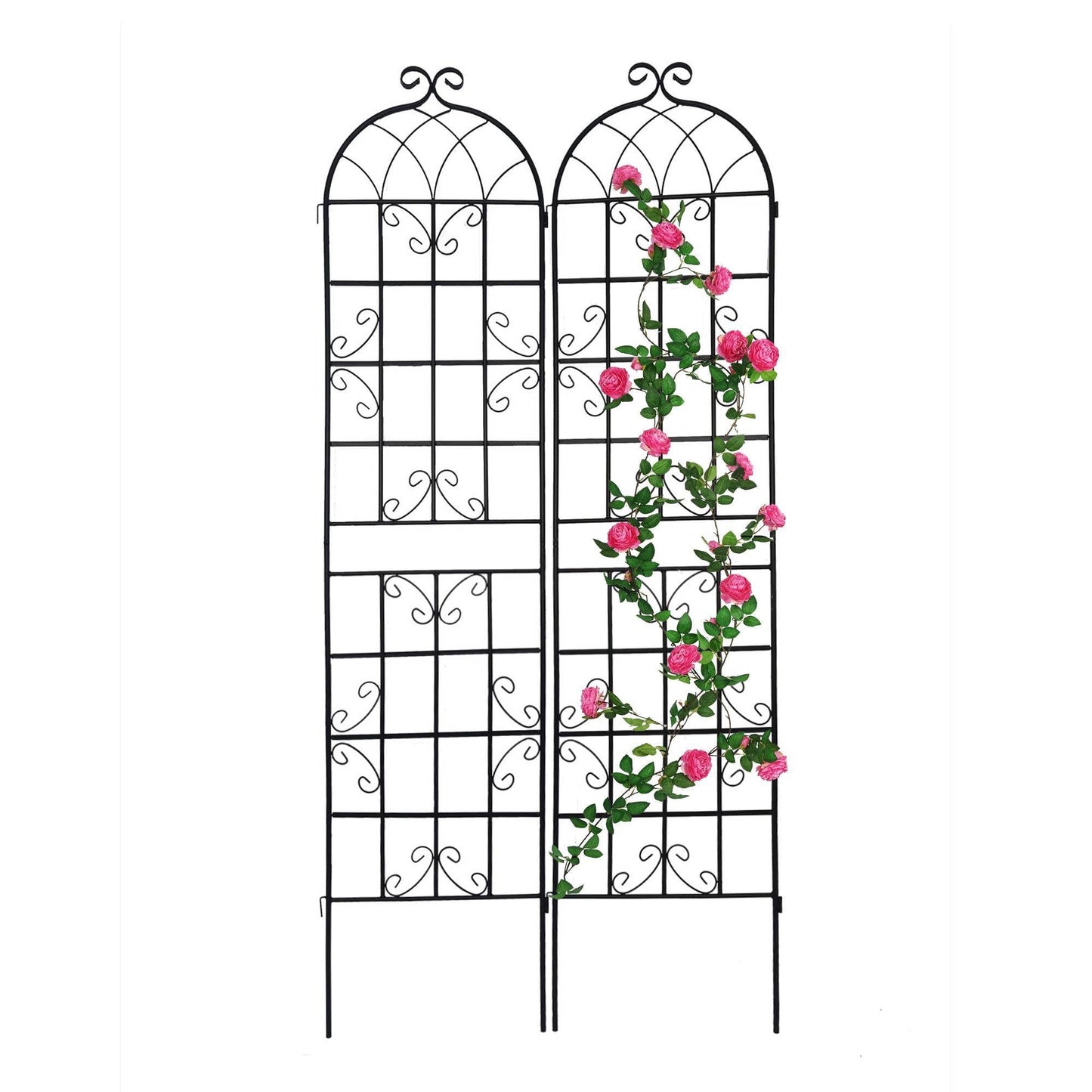 2 Pack Metal Garden Trellis Rustproof Trellis For Climbing Plants Inkedjoy