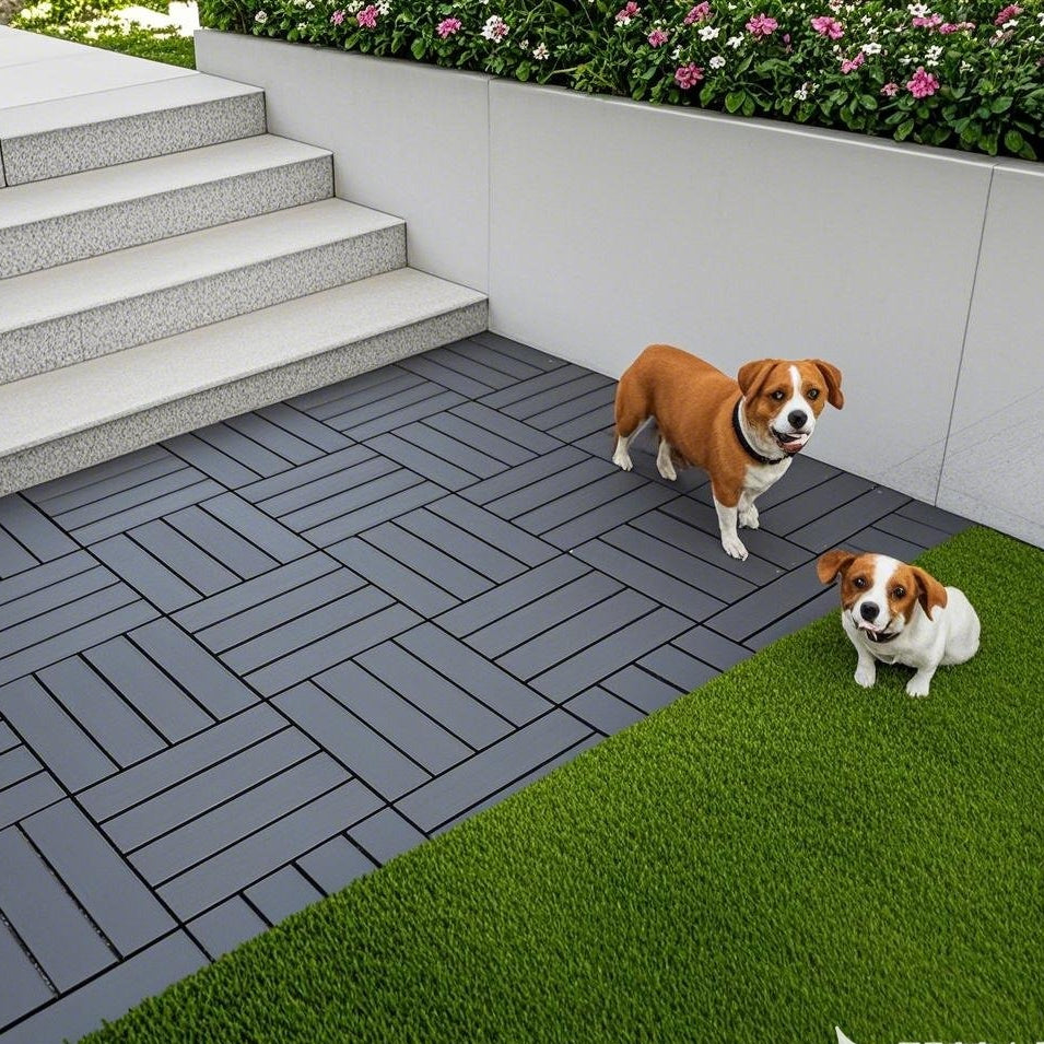 Waterproof, Wear-resistant, DIY Assembly, Garden, Courtyard, Balcony,plastic Flooring Inkedjoy