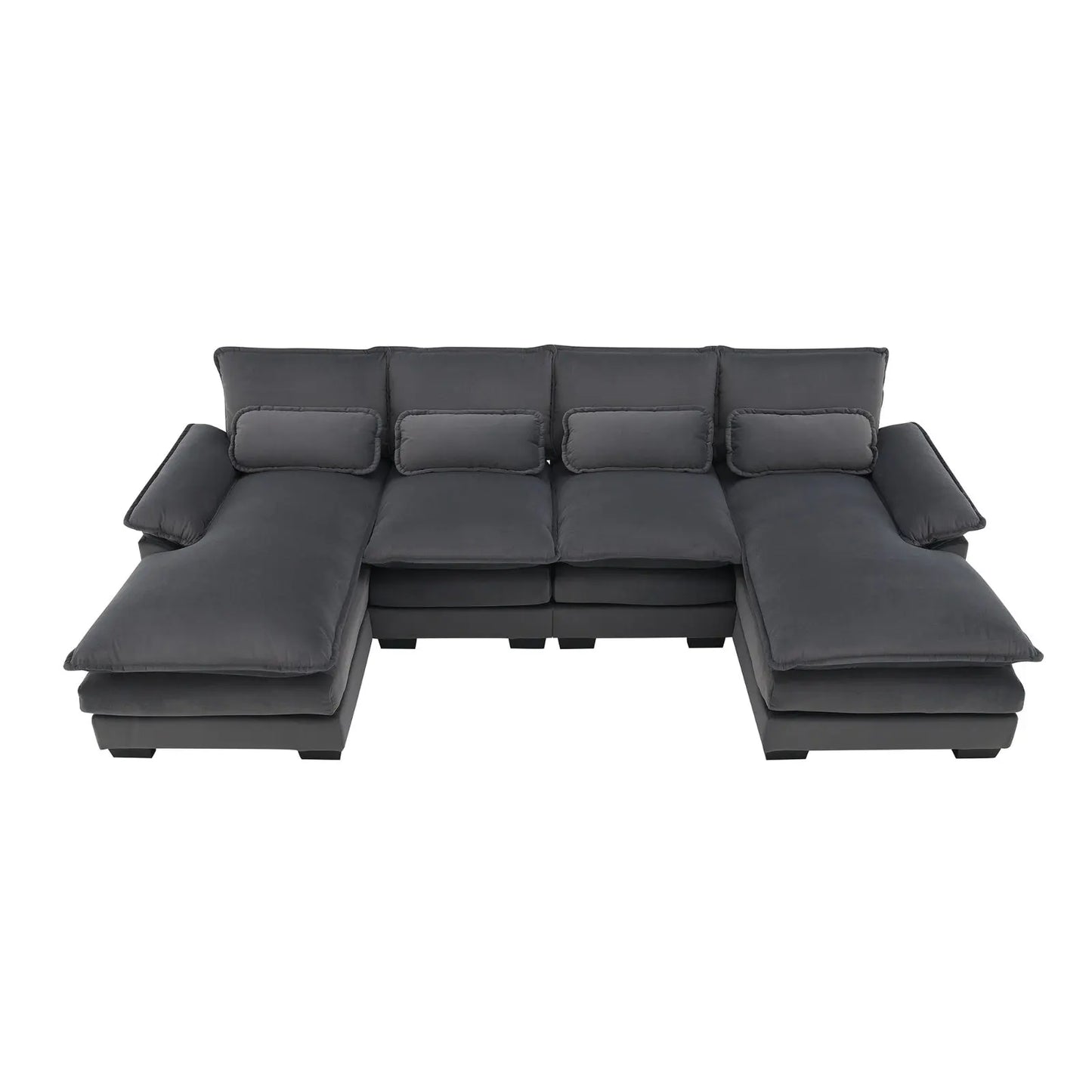 Modern U-shaped Sectional Sofa, 6-Seat With Waist Pillows My Store