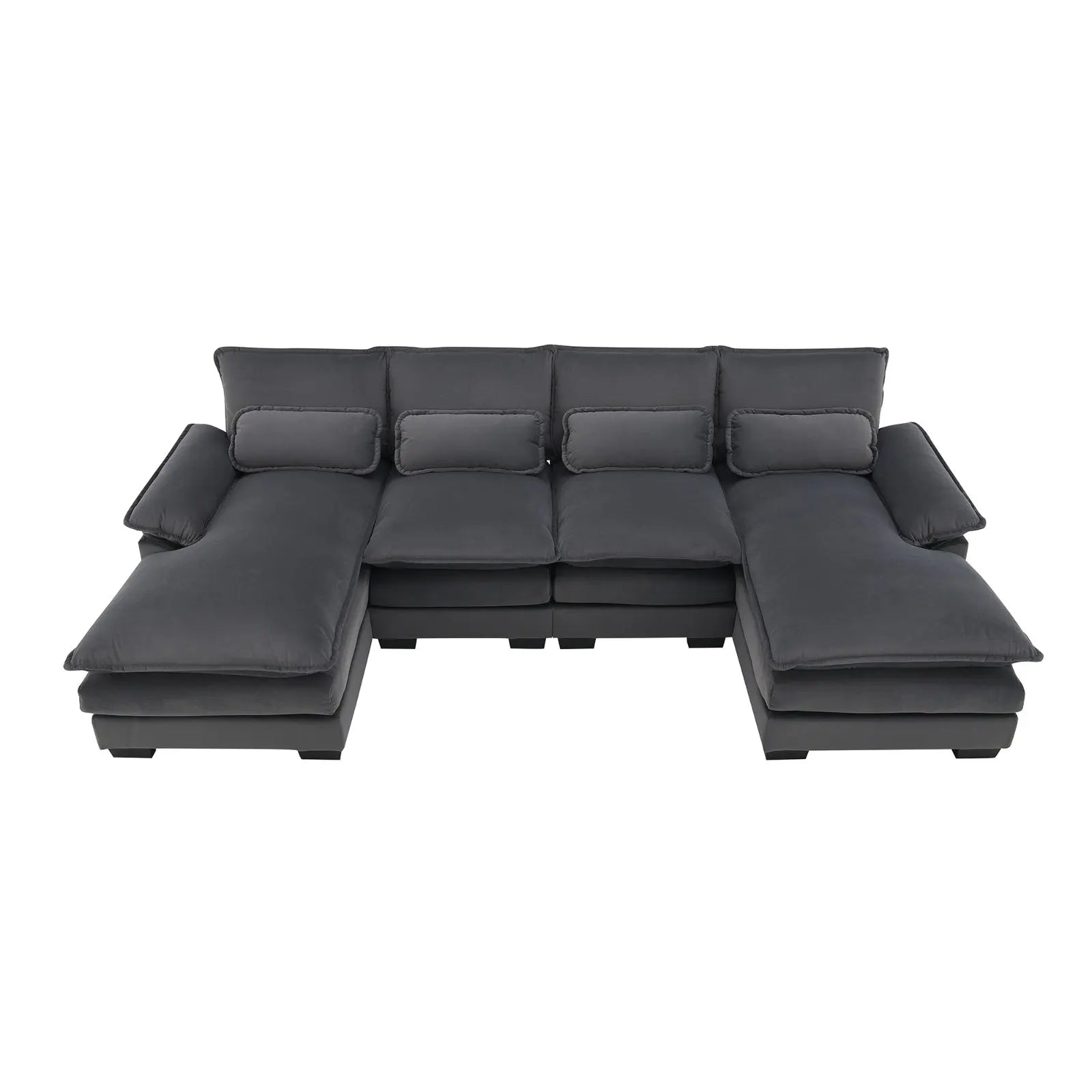 Modern U-shaped Sectional Sofa, 6-Seat With Waist Pillows My Store