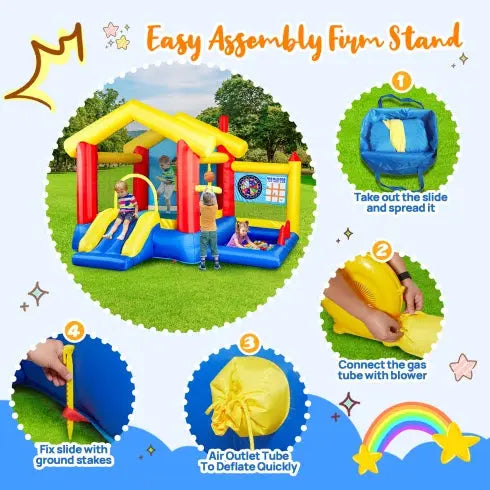 8 In 1 Inflatable Bounce House With Blower My Store