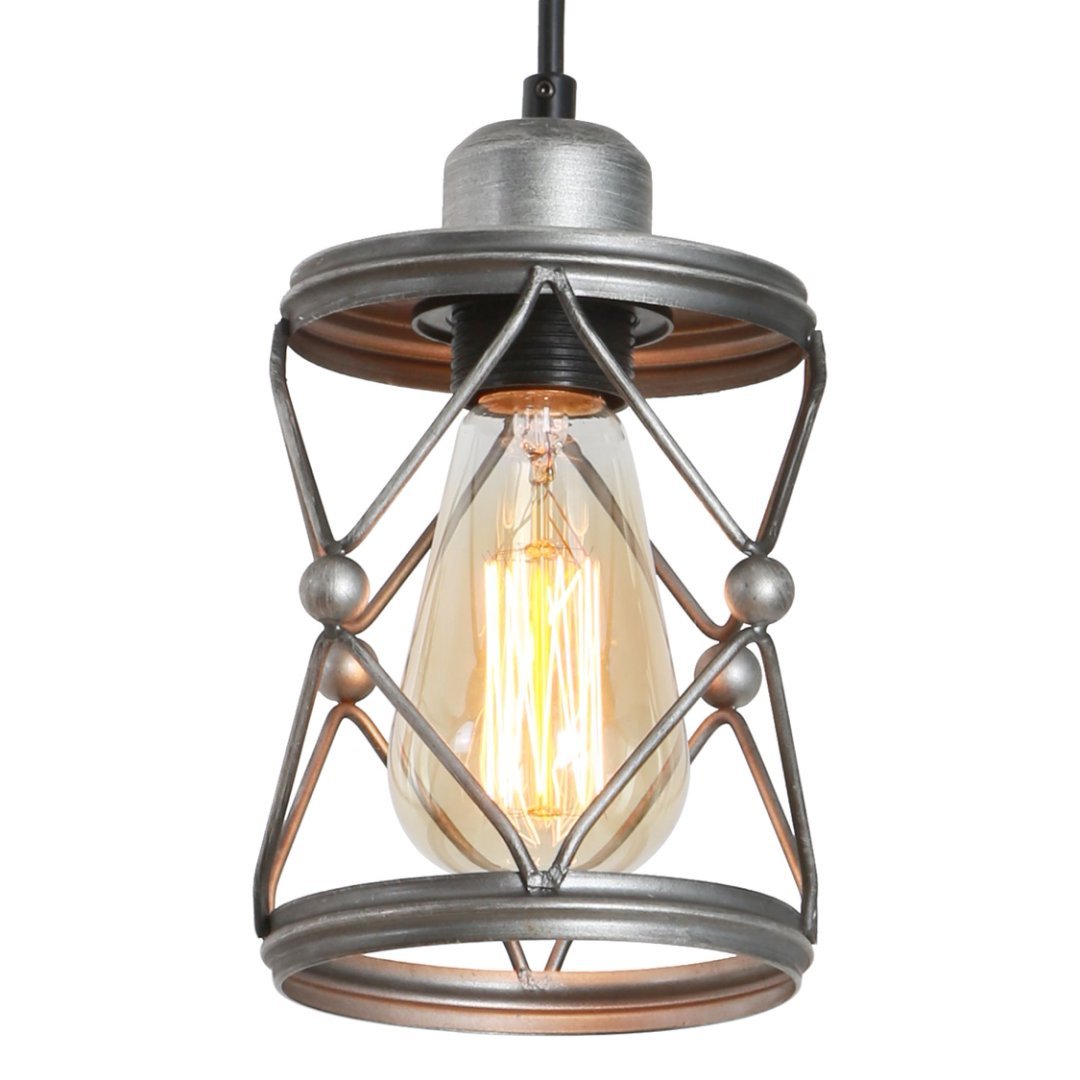 Pendant Light, Farmhouse Lamp With Silver Grey Adjustable My Store