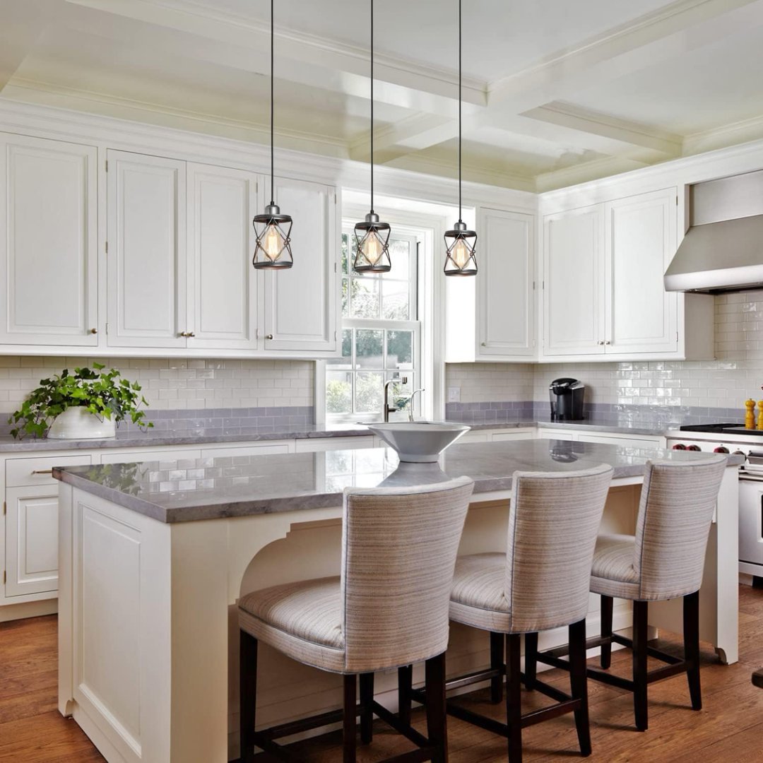 Pendant Light, Farmhouse Lamp With Silver Grey Adjustable My Store