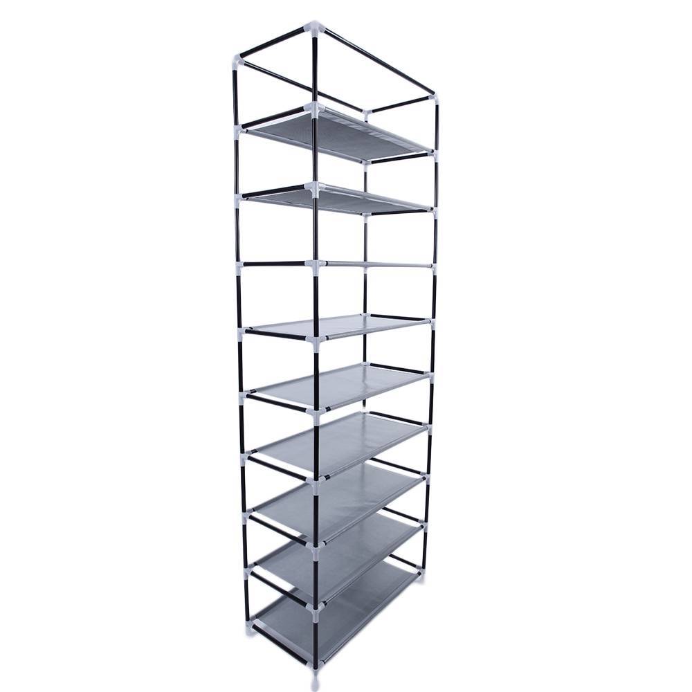 Fashionable Room-saving 9 Lattices Non-woven Fabric Shoe Rack Coffee Inkedjoy