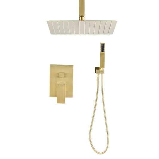 Ceiling Mounted Shower System Combination Set, With Handheld And Shower Head Ohberri