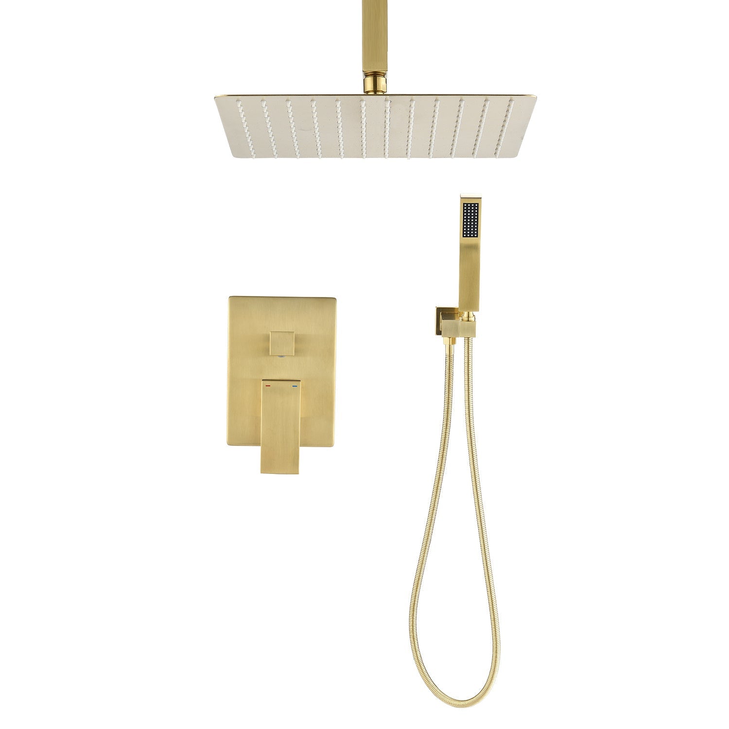 Ceiling Mounted Shower System Combination Set, With Handheld And Shower Head Ohberri