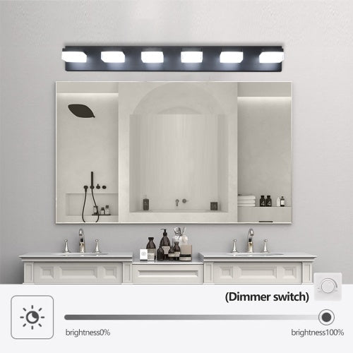 Modern 6 Lights Black LED Makeup Mirror Fixtures For Bathroom And Vanity Inkedjoy