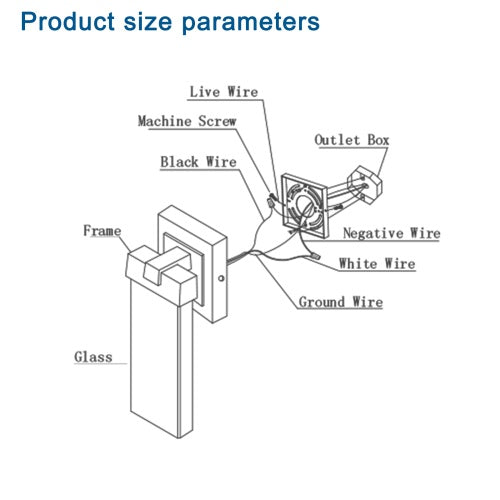 Outdoor Waterproof Transparent LED Crystal Wall Light Supports Many Types Of Bulb-2 Packs Inkedjoy
