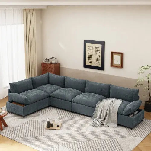 Deep Gray Sectional My Store