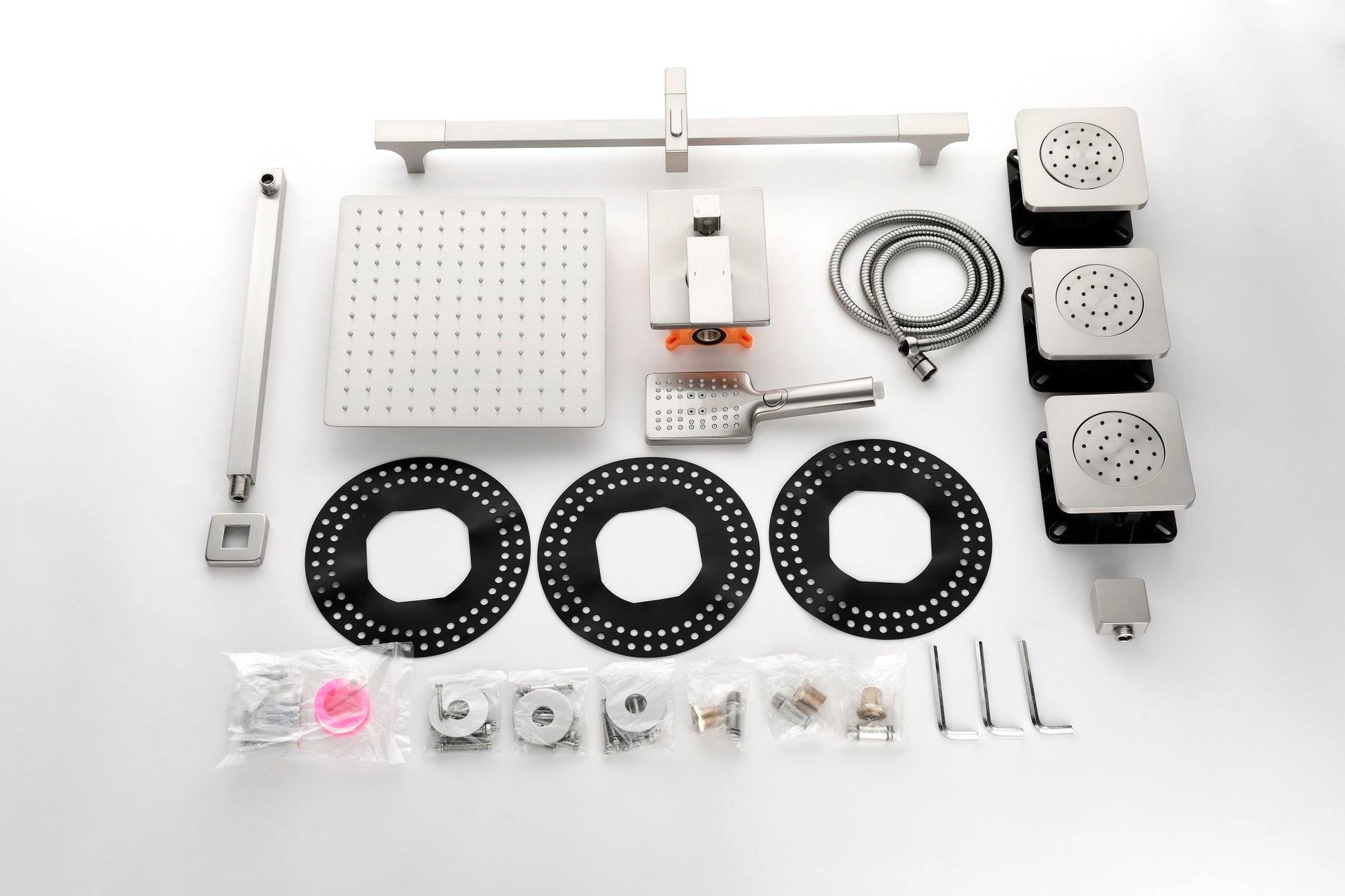 Shower System With Hand Held, Slide Bar, Sprayer Inkedjoy