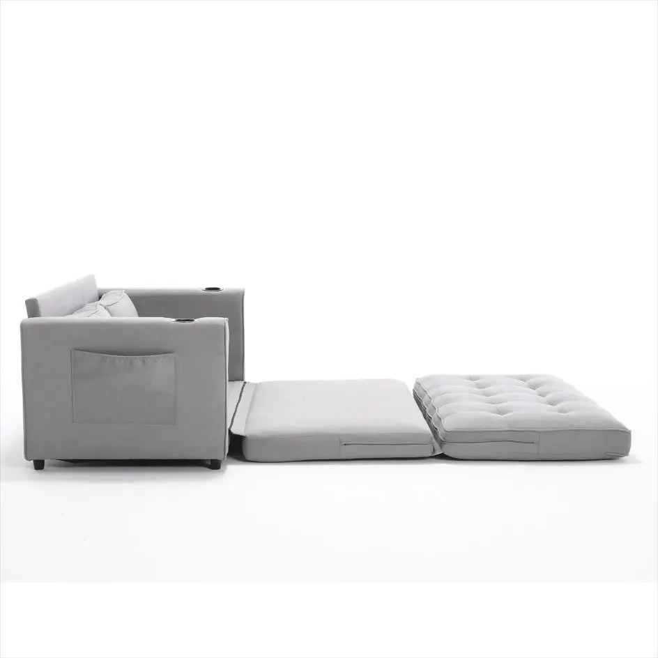 3-in-1 Convertible Sofa With Pull Out Sleeper Couch Bed My Store