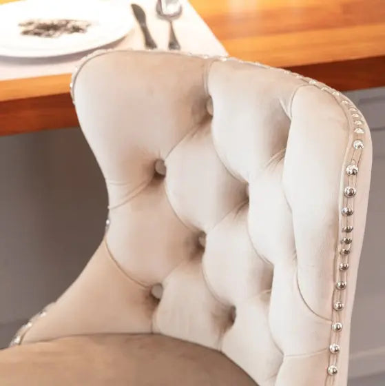 2-piece Set Of Rotating Velvet Bar Stools My Store