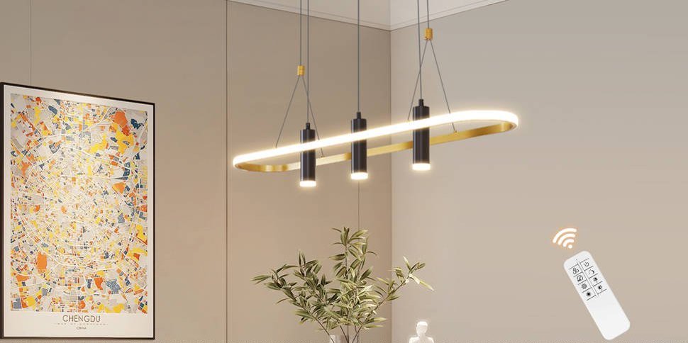 Black Gold Dimmable LED Pendant Light No Bulb My Store