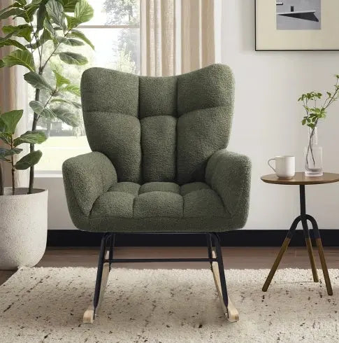 Modern Rocking Accent Chair- Deep Green My Store