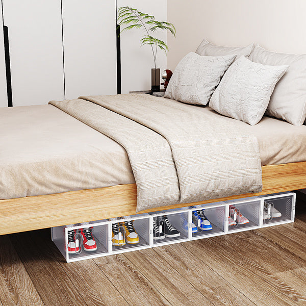 White Medium Size 12PCS Shoe Box Plastic Mesh Inkedjoy