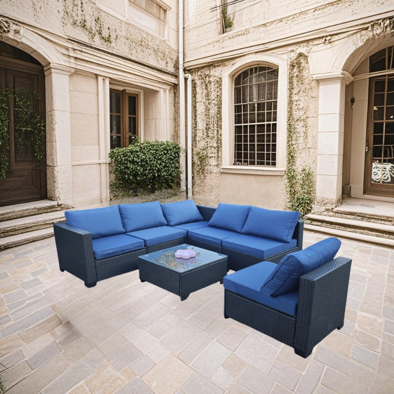 Outdoor Recreation, Courtyard Garden, Rattan Table And Chair Combination Inkedjoy