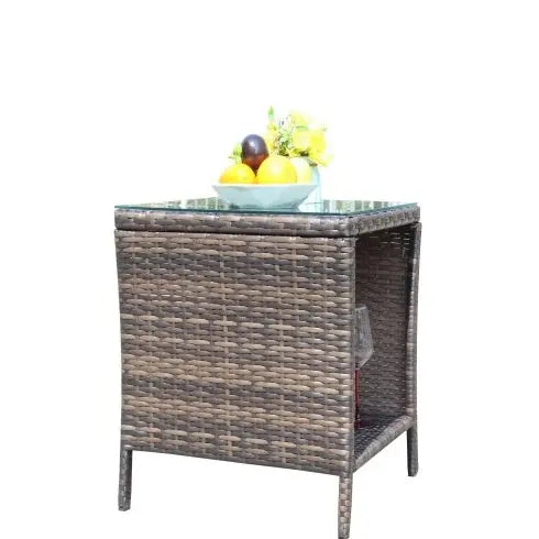 Outdoor Patio Furniture 1 Coffee Table With Clear Tempered Glass My Store