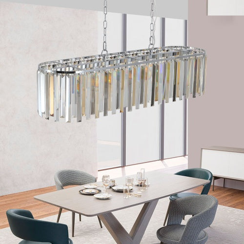 Modern Oval Crystal Chandelier Luxury Home Decor Fixtures Inkedjoy