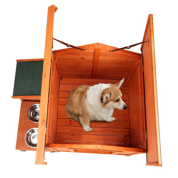 Green Asphalt Roof Golden Red Pet House My Store