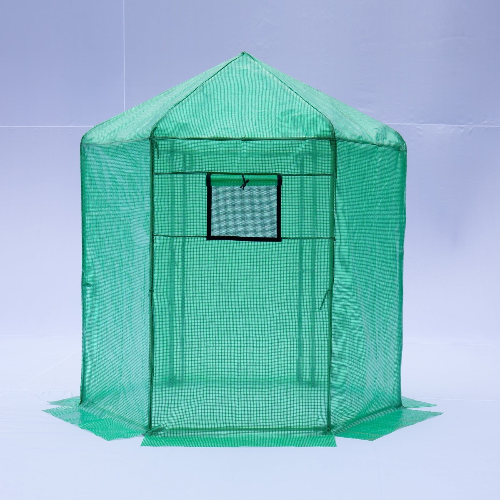 Walk-in Greenhouse Hexagonal Upgrade Reinforced Frame Heavy Duty Plastic Greenhouse Ohberri
