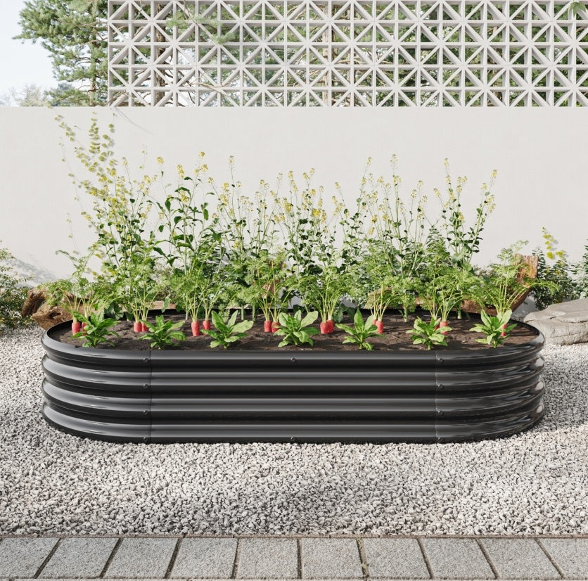 Raised Garden Bed Oval Metal Planter My Store
