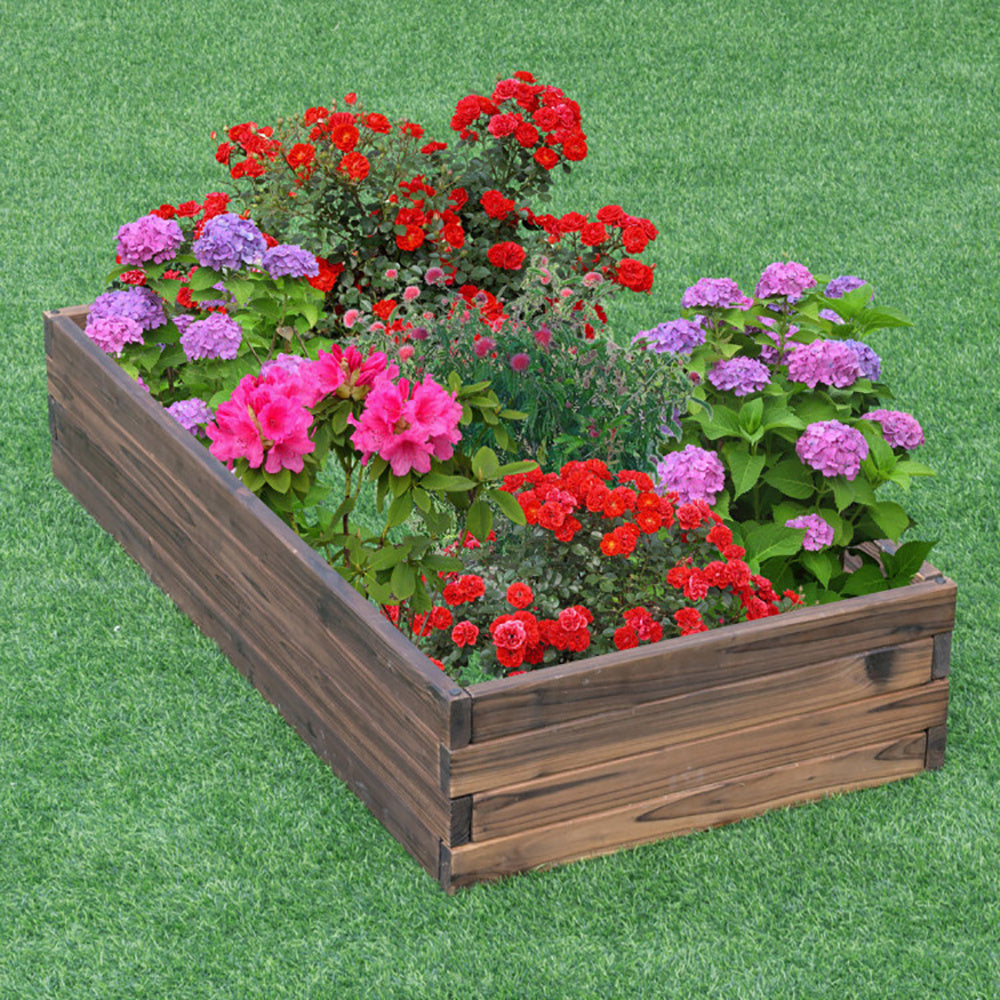 Elevated Wooden Garden Planter Box Bed Kit Inkedjoy