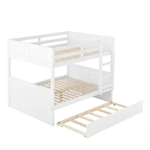 Full Over Full Bunk Bed With Twin Size Trundle My Store