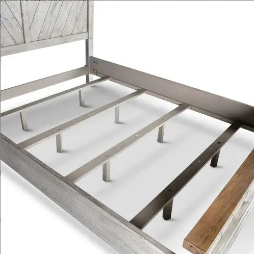 Bear Creek - Queen Bed - Whitewashed Gray My Store