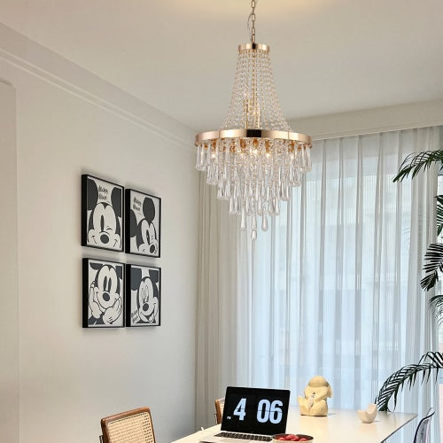 Golden Crystal Chandelier Inkedjoy