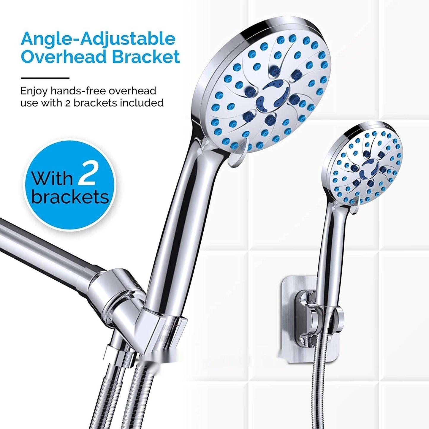 Handheld With 2 Gear Spray Gun 5 Gear Supercharged Shower Inkedjoy