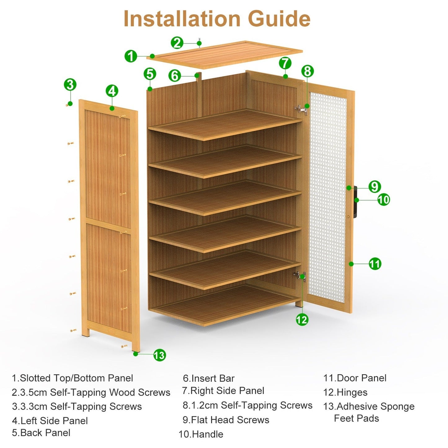 6-tier Bamboo Shoe Rack Inkedjoy