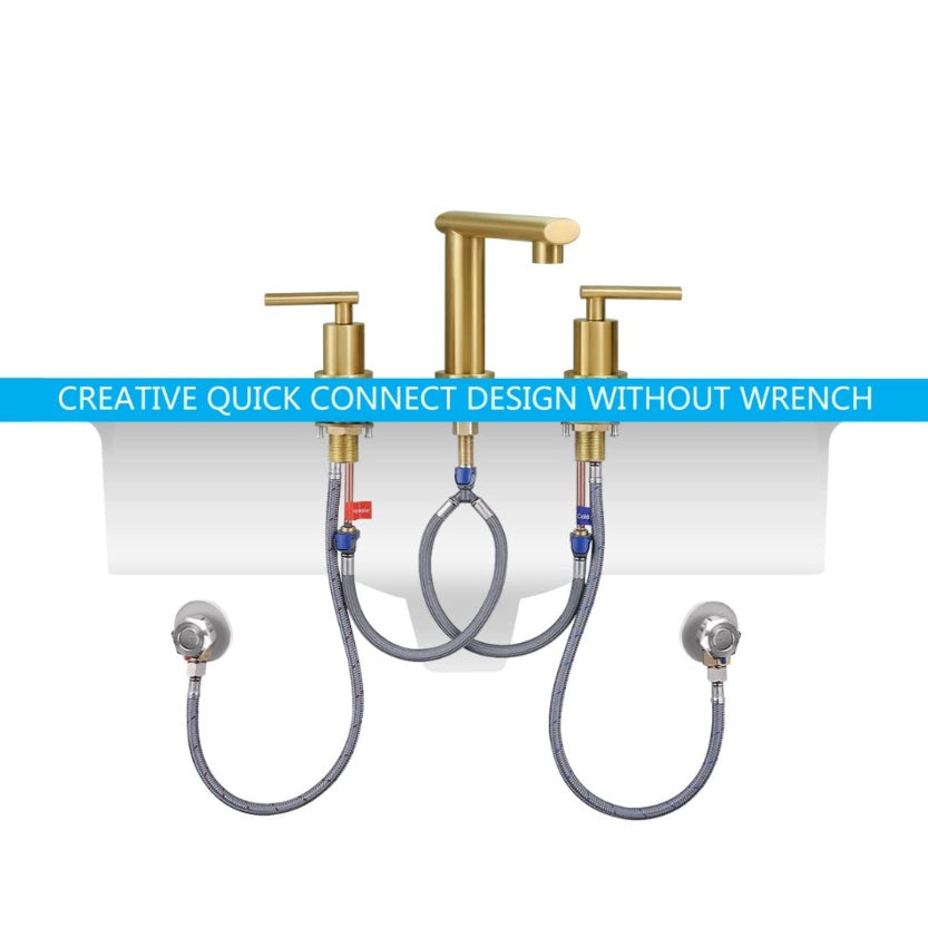 Brushed Gold Bathroom Faucet My Store