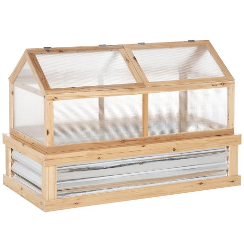 Outsunny Raised Garden Bed With Polycarbonate Greenhouse My Store