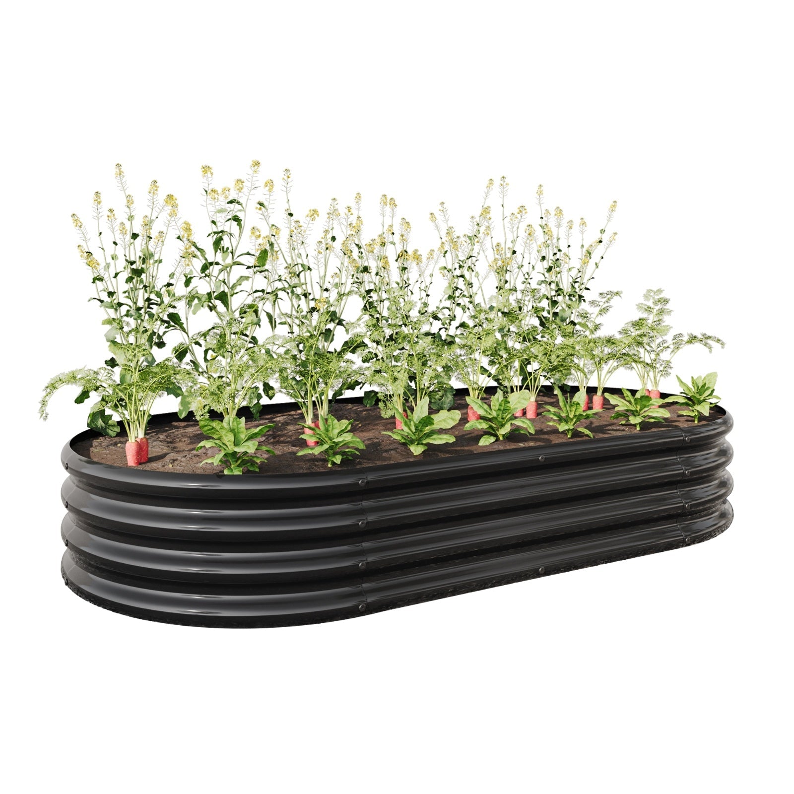 Raised Garden Bed Oval Metal Planter My Store