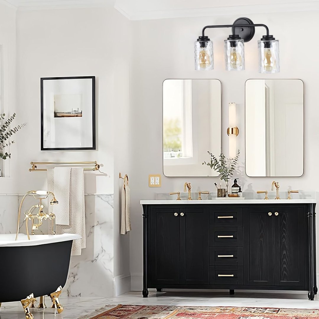 3-Light With Clear Glass Glacier Shade My Store