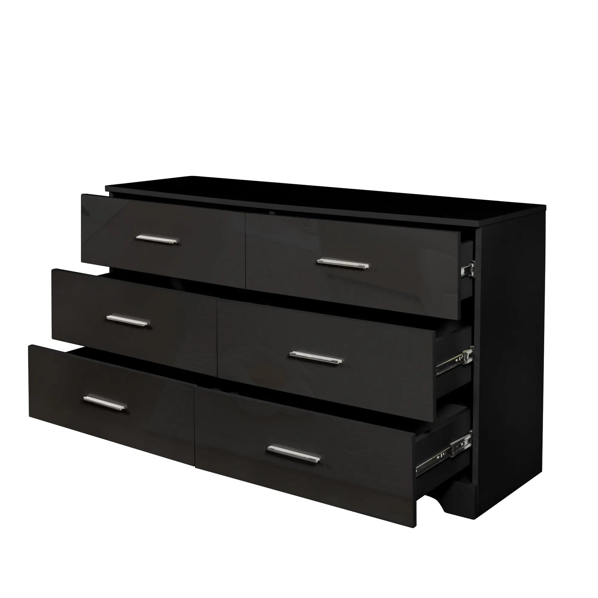 Black Particle Board With Triamcinol, Six Drawer Dresser My Store